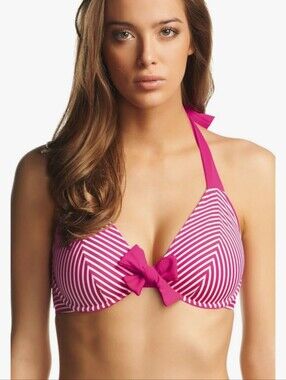 Freya Tootsie Underwired Bandless Halter Bikini Top 34F